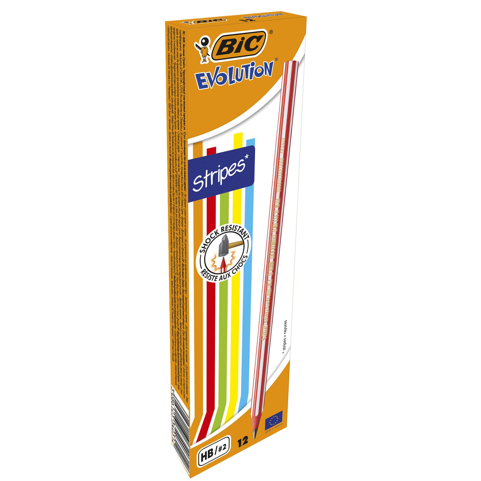 CREION GRAFIT HB FARA GUMA EVOLUTION STRIPES 646 12/CUT BIC CREION GRAFIT HB FARA GUMA EVOLUTION STRIPES 646 12/CUT BIC